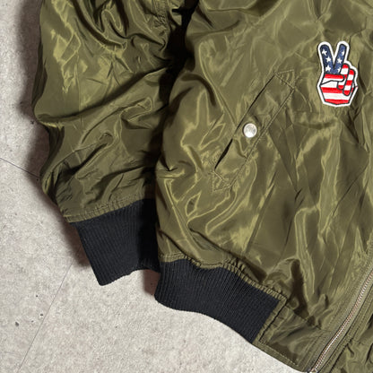 ワッペン付MA-1ストリートコーデ古着