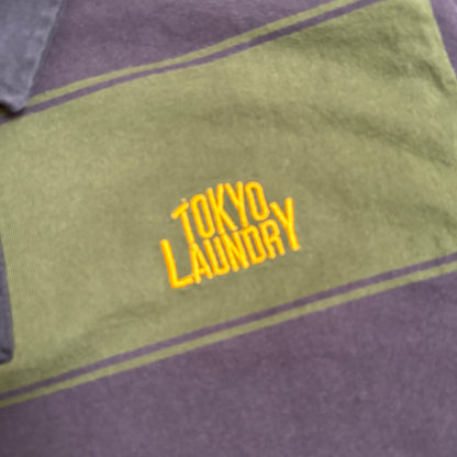 ラガーシャツシティボーイコーデ古着