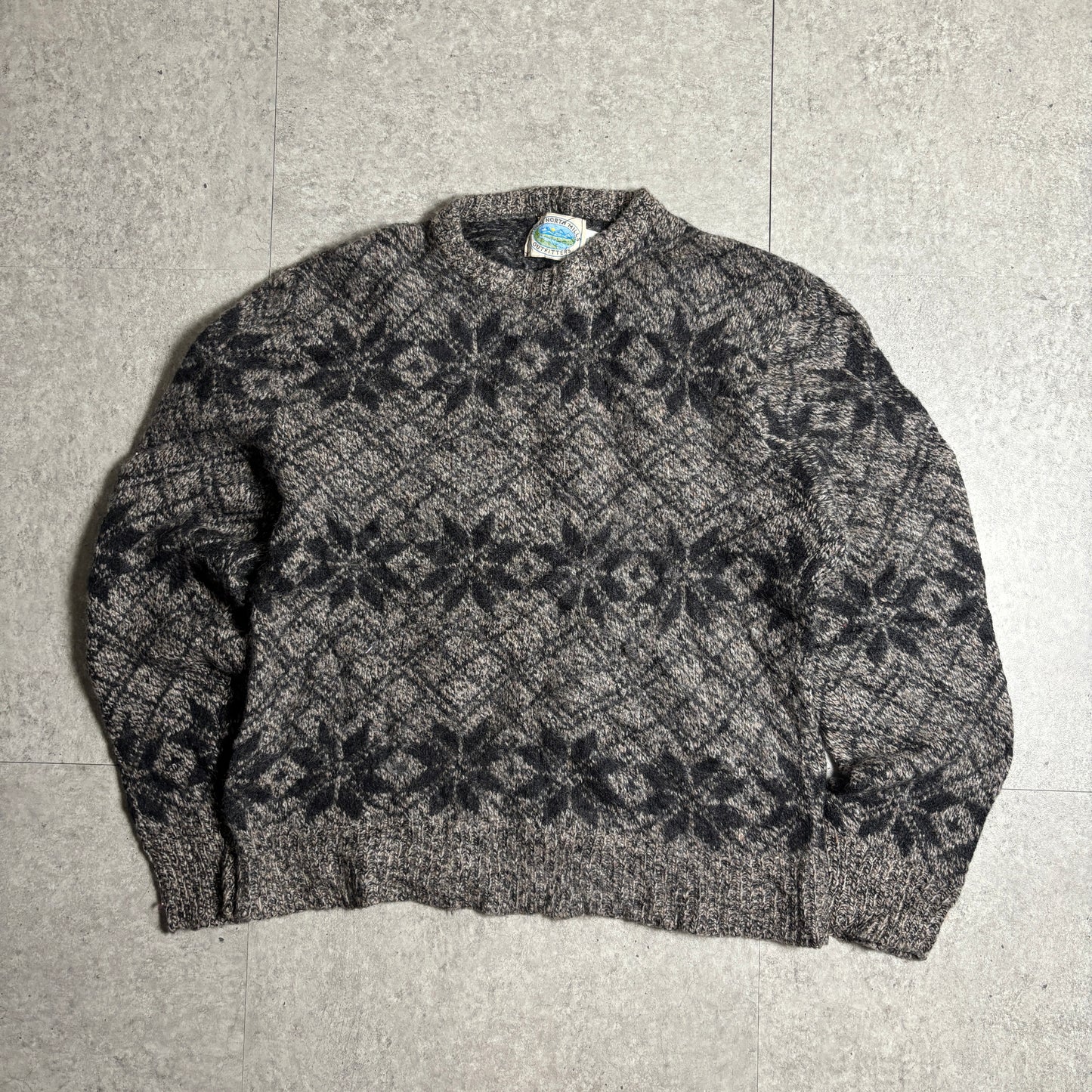 総柄ニットアメカジストリートコーデ古着