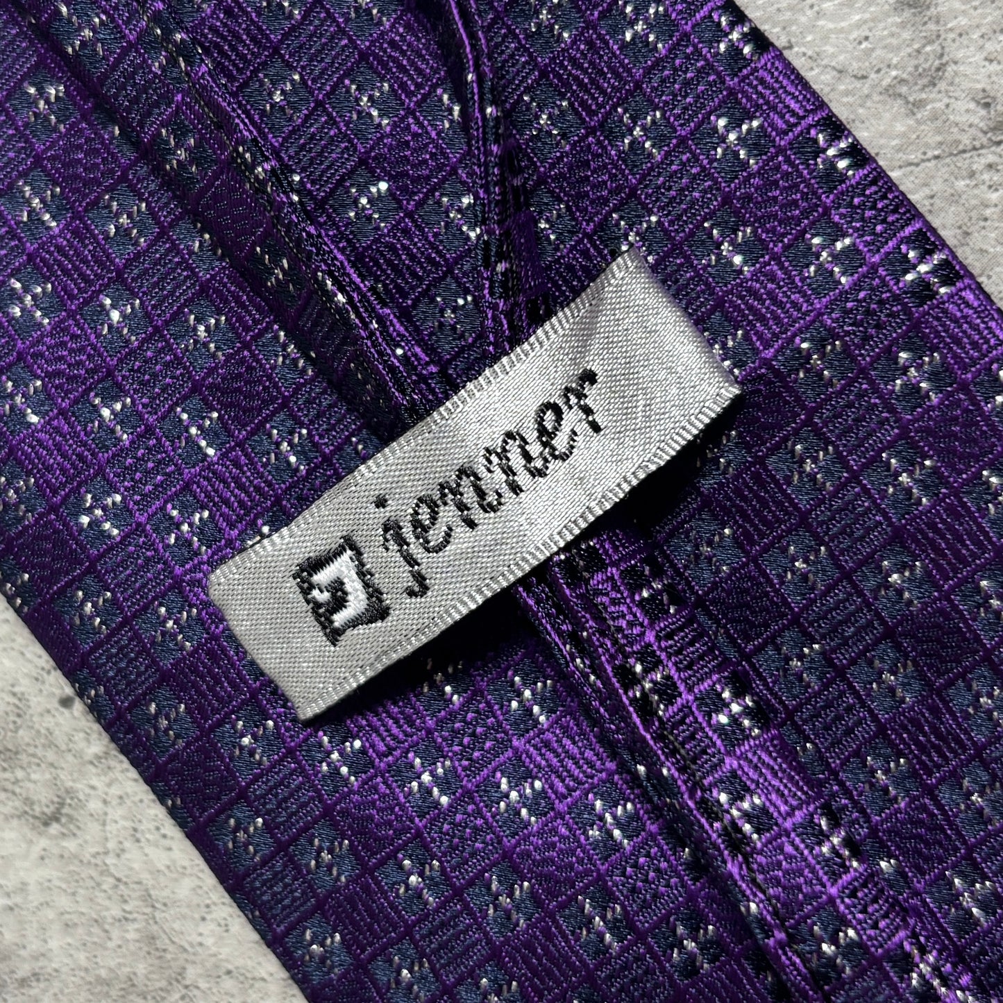 ワンタッチジップネクタイ紫スリムタイストリートシックシティボーイ古着