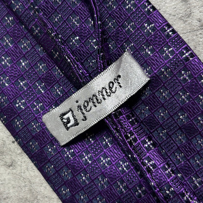 ワンタッチジップネクタイ紫スリムタイストリートシックシティボーイ古着