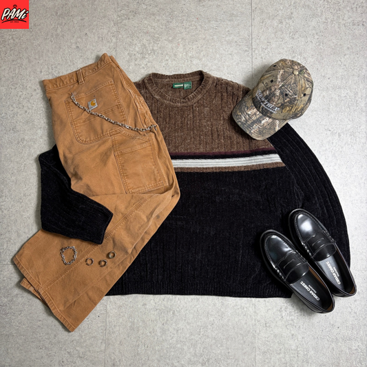 Carharttペインターパンツモールニット古着