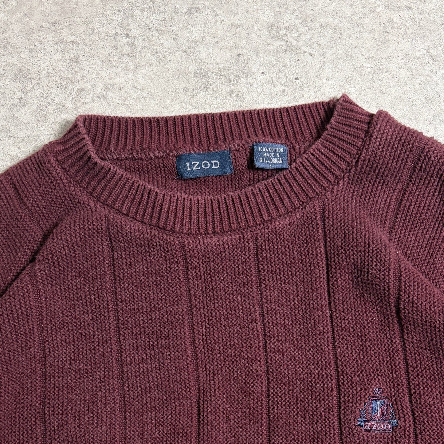 バーガンディニットミリタリーコーデ古着