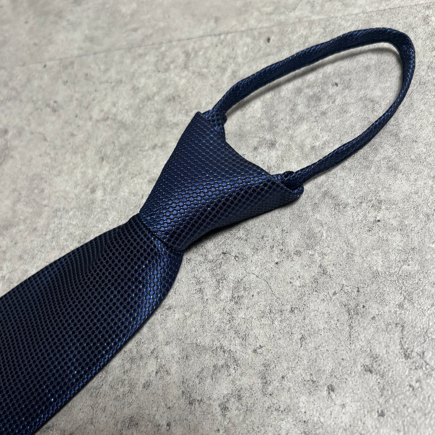 ワンタッチジップネクタイ紺ラメネイビーストリートシティボーイ古着