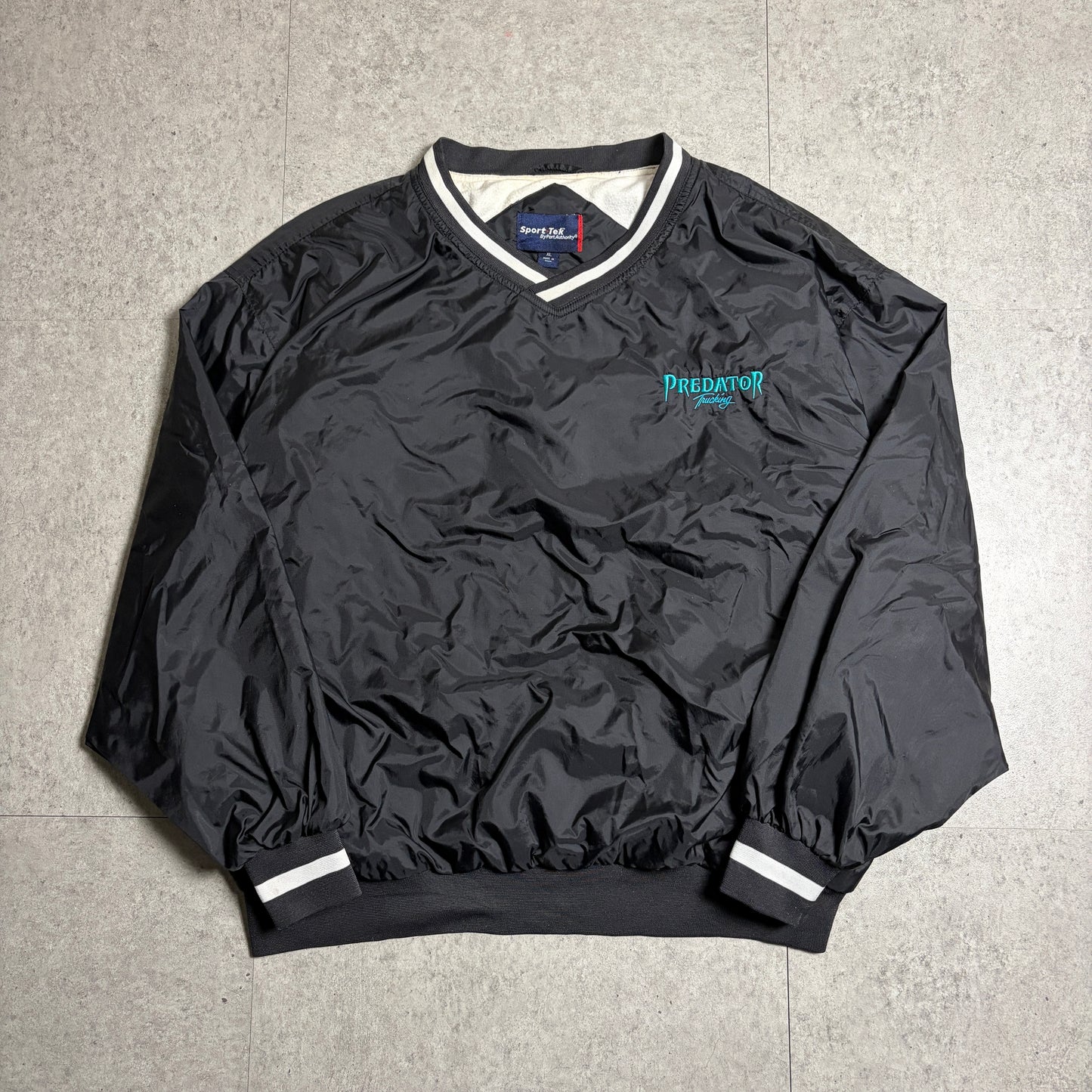 ナイロンプルオーバーブラックデニムストリートコーデ古着