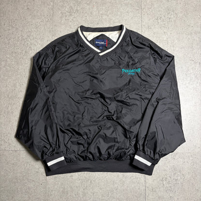 ナイロンプルオーバーブラックデニムストリートコーデ古着