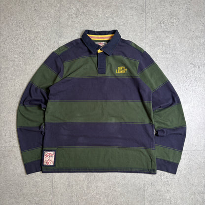 ラガーシャツシティボーイコーデ古着