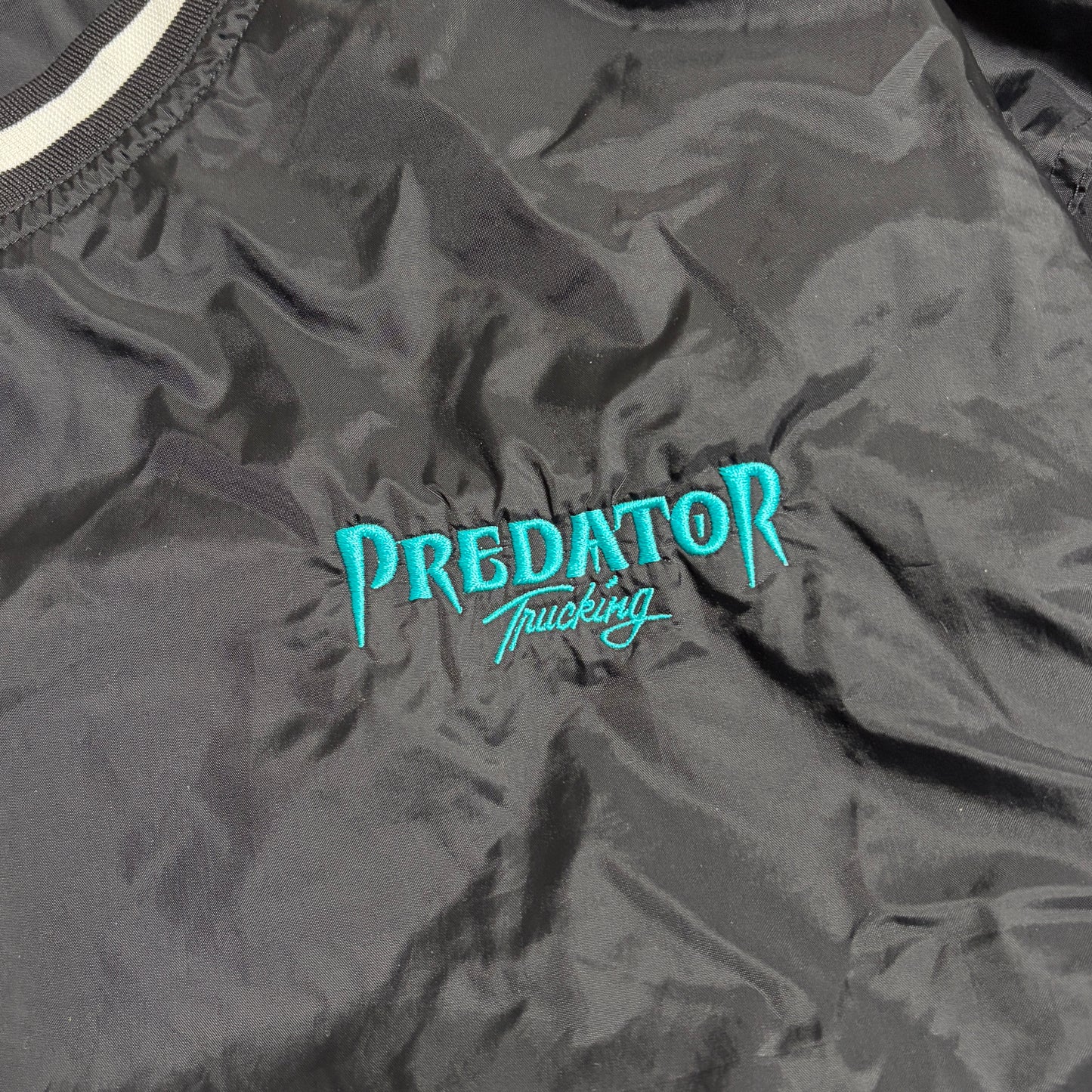 ナイロンプルオーバーブラックデニムストリートコーデ古着