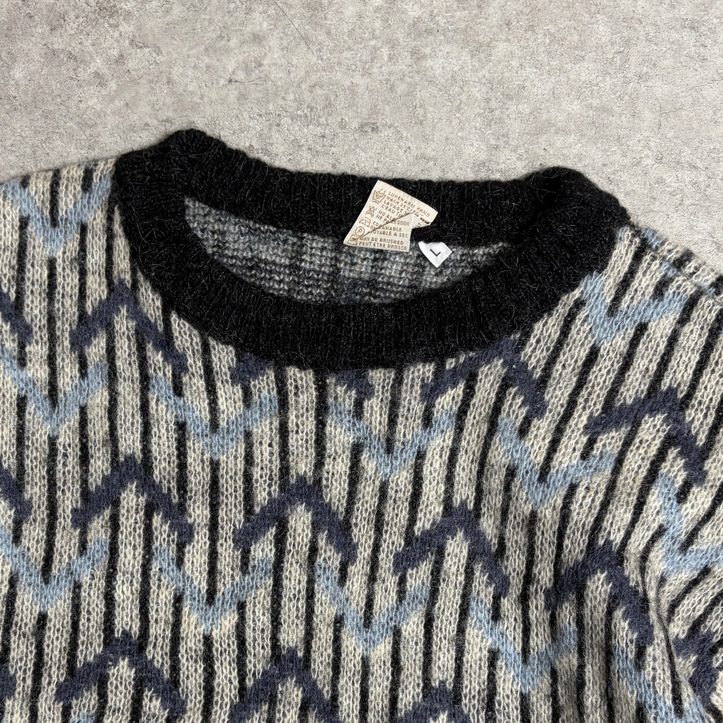 モヘアニットデニムシティボーイコーデ古着