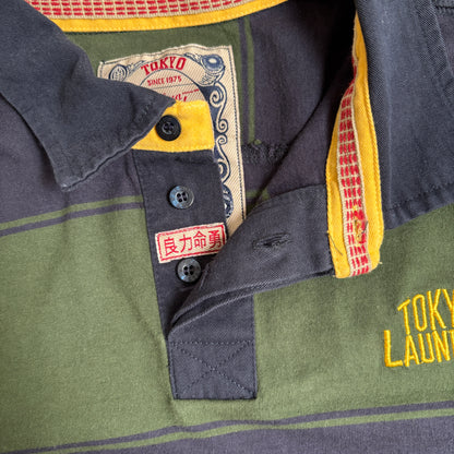 ラガーシャツシティボーイコーデ古着