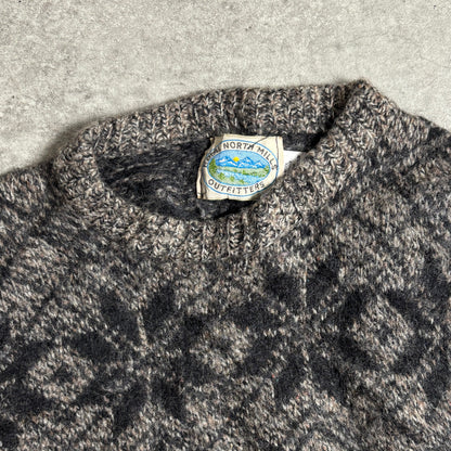 総柄ニットアメカジストリートコーデ古着