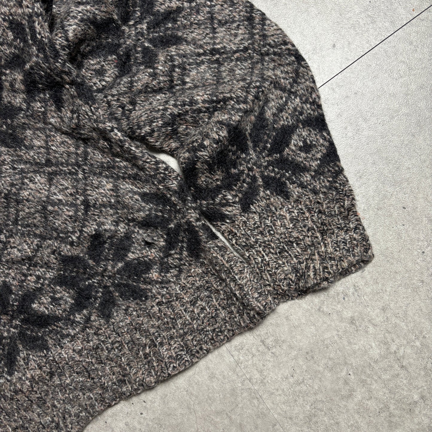 総柄ニットアメカジストリートコーデ古着