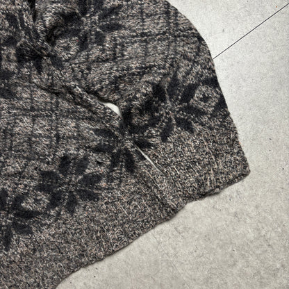 総柄ニットアメカジストリートコーデ古着