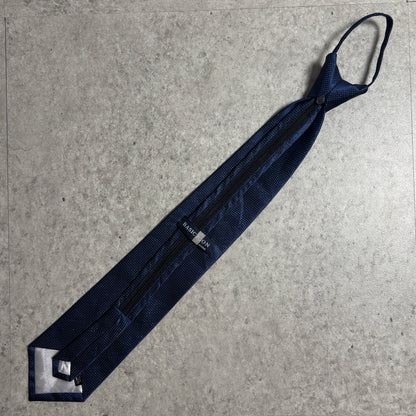 ワンタッチジップネクタイ紺ラメネイビーストリートシティボーイ古着