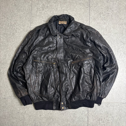 レザージャケットシティボーイコーデ古着