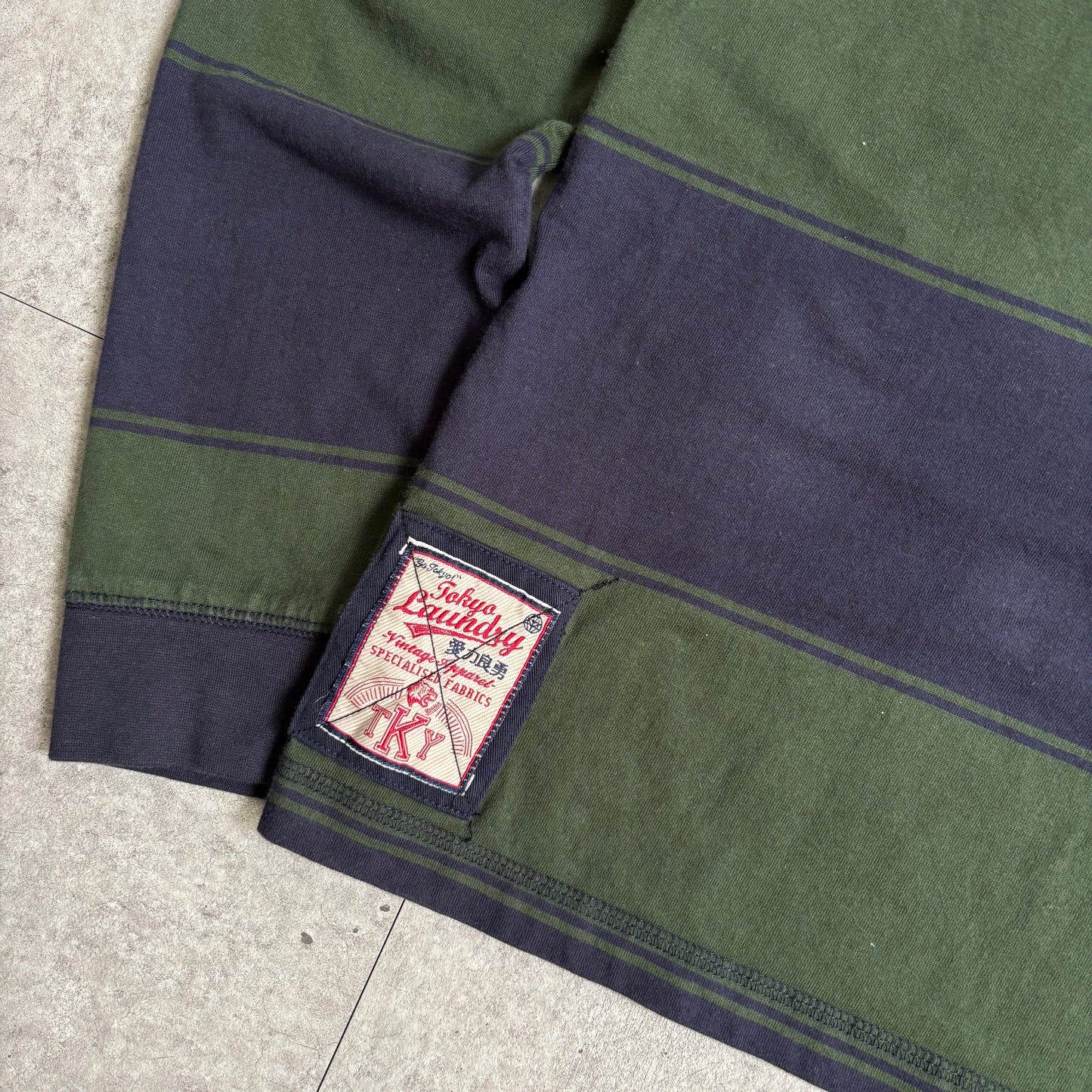 ラガーシャツシティボーイコーデ古着