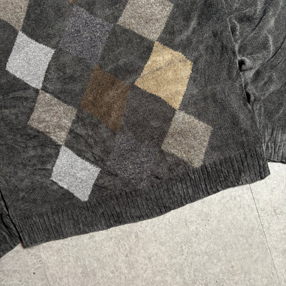 アーガイルニットシティボーイコーデ古着