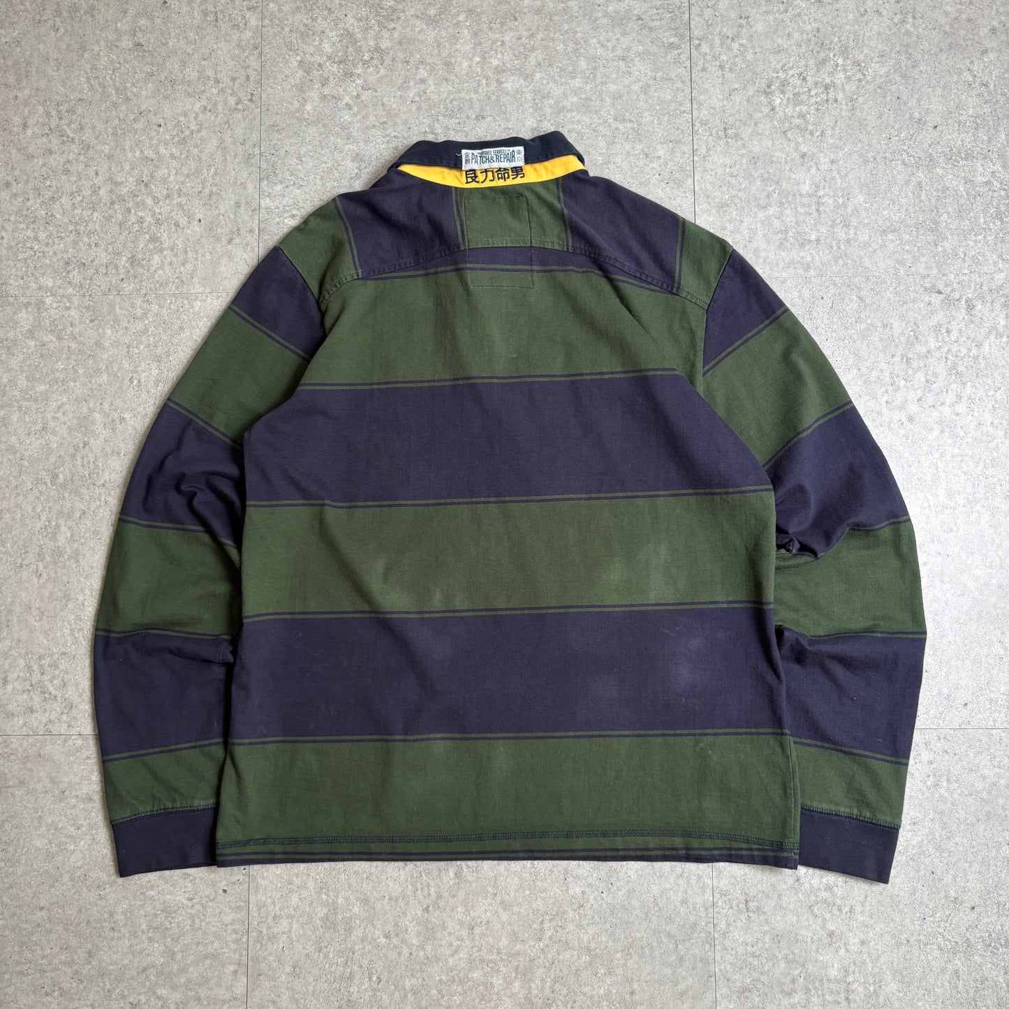 ラガーシャツシティボーイコーデ古着