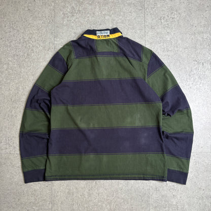 ラガーシャツシティボーイコーデ古着