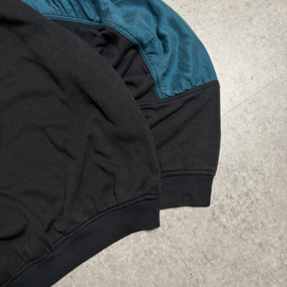 シルク切替スウェットストリートコーデ古着