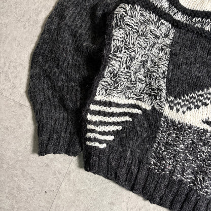 モヘアニットシティボーイコーデ古着