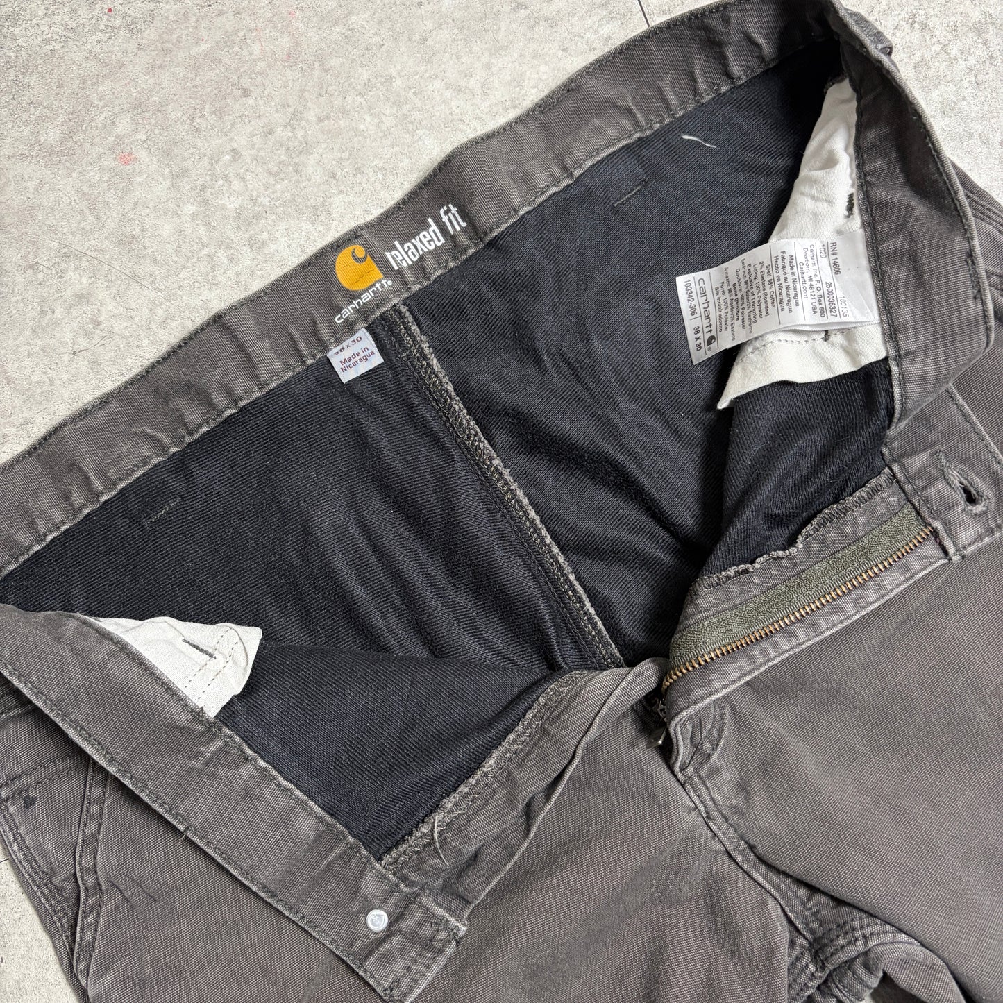 Carharttペインターパンツ総柄ニットストリートワーク古着