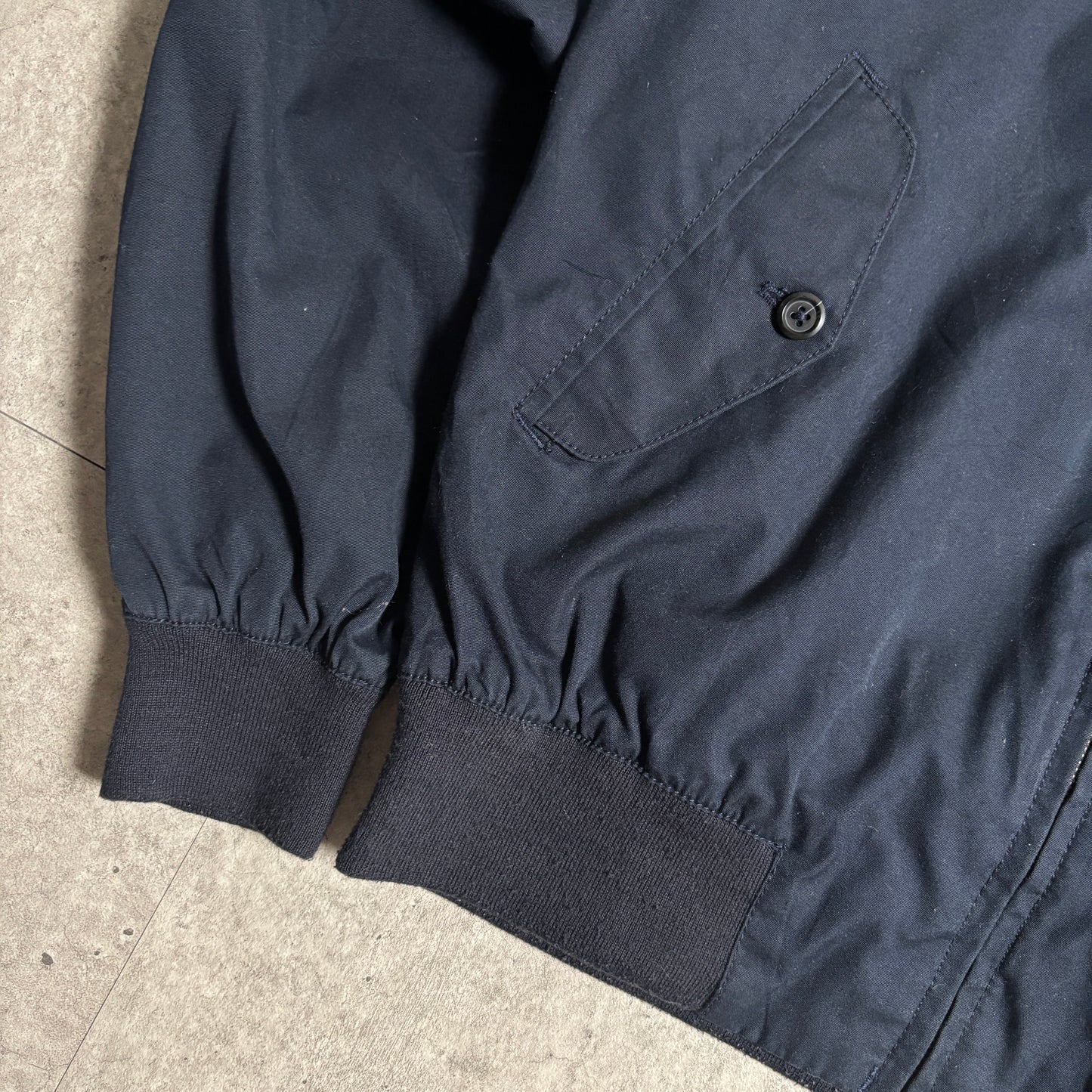 ハリントンジャケットネイビーシティボーイコーデ古着