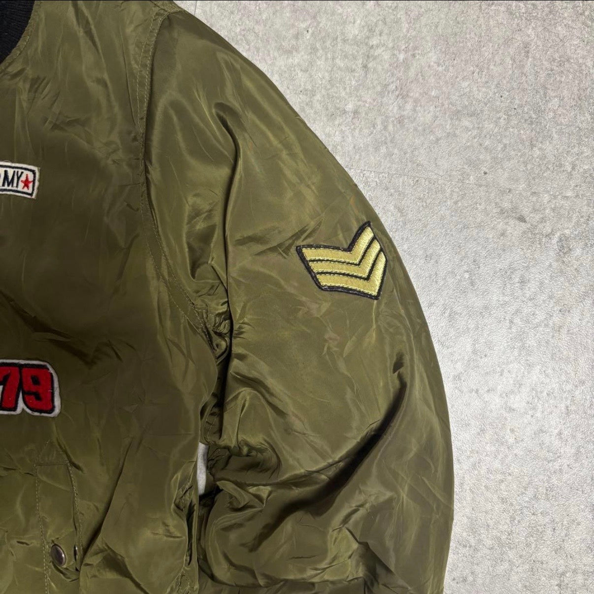 ワッペン付MA-1ストリートコーデ古着