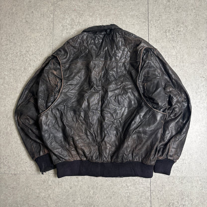 レザージャケットシティボーイコーデ古着