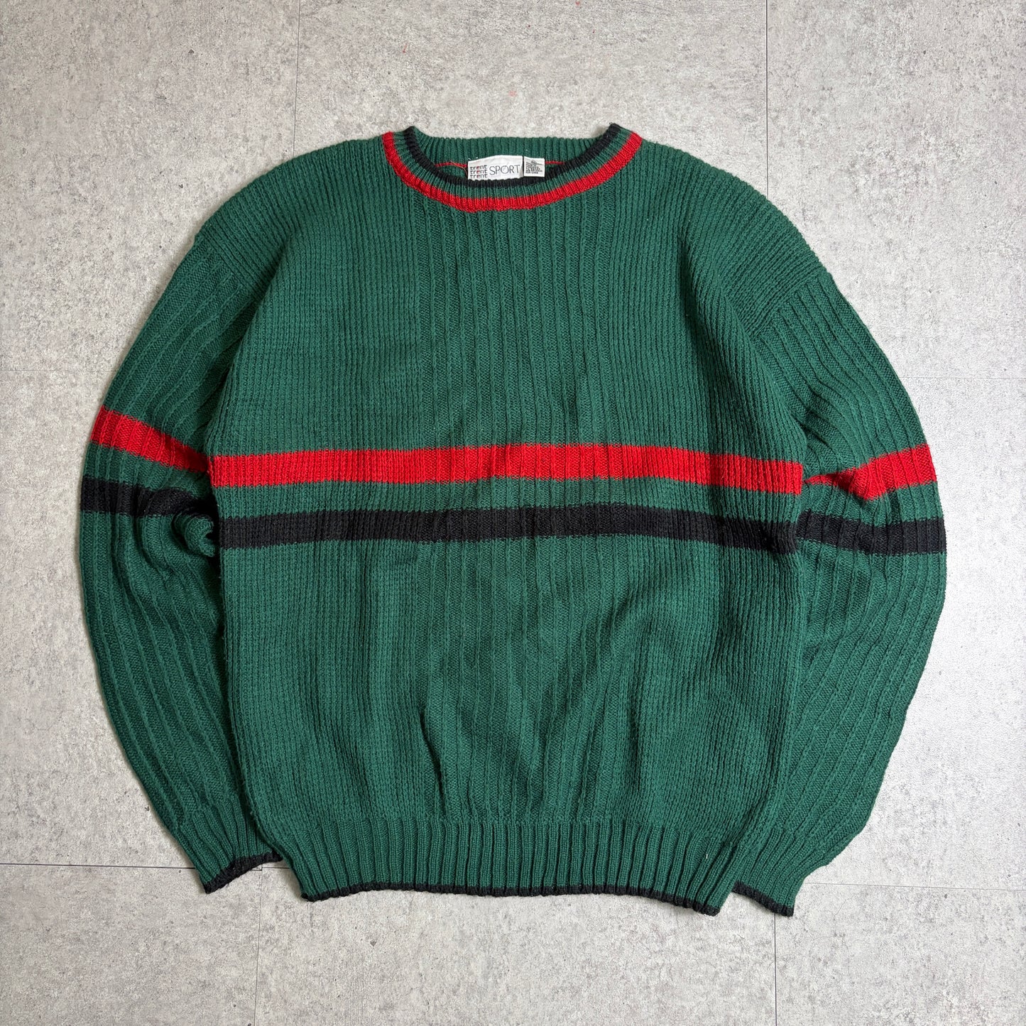 ニットブラックデニムシティボーイコーデ古着