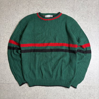 ニットブラックデニムシティボーイコーデ古着