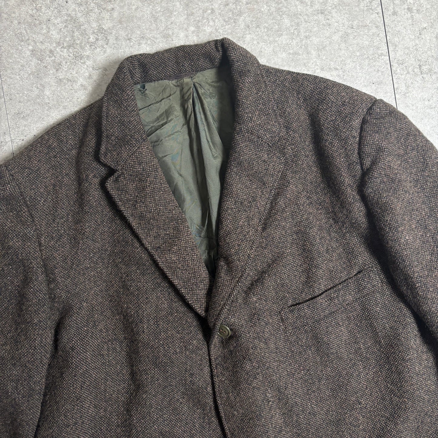 ハリスツィードシティボーイコーデ古着