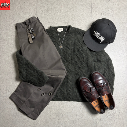 J.CREWニットスラックスシティコーデ古着