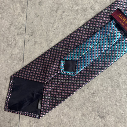 ワンタッチジップネクタイ青紫グラデーションストリートシティボーイ古着